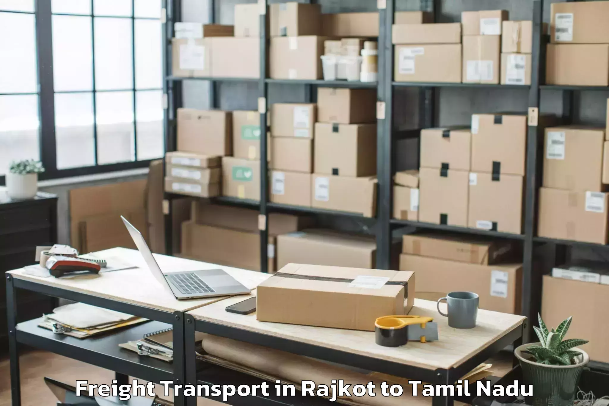 Comprehensive Rajkot to Walajabad Freight Transport